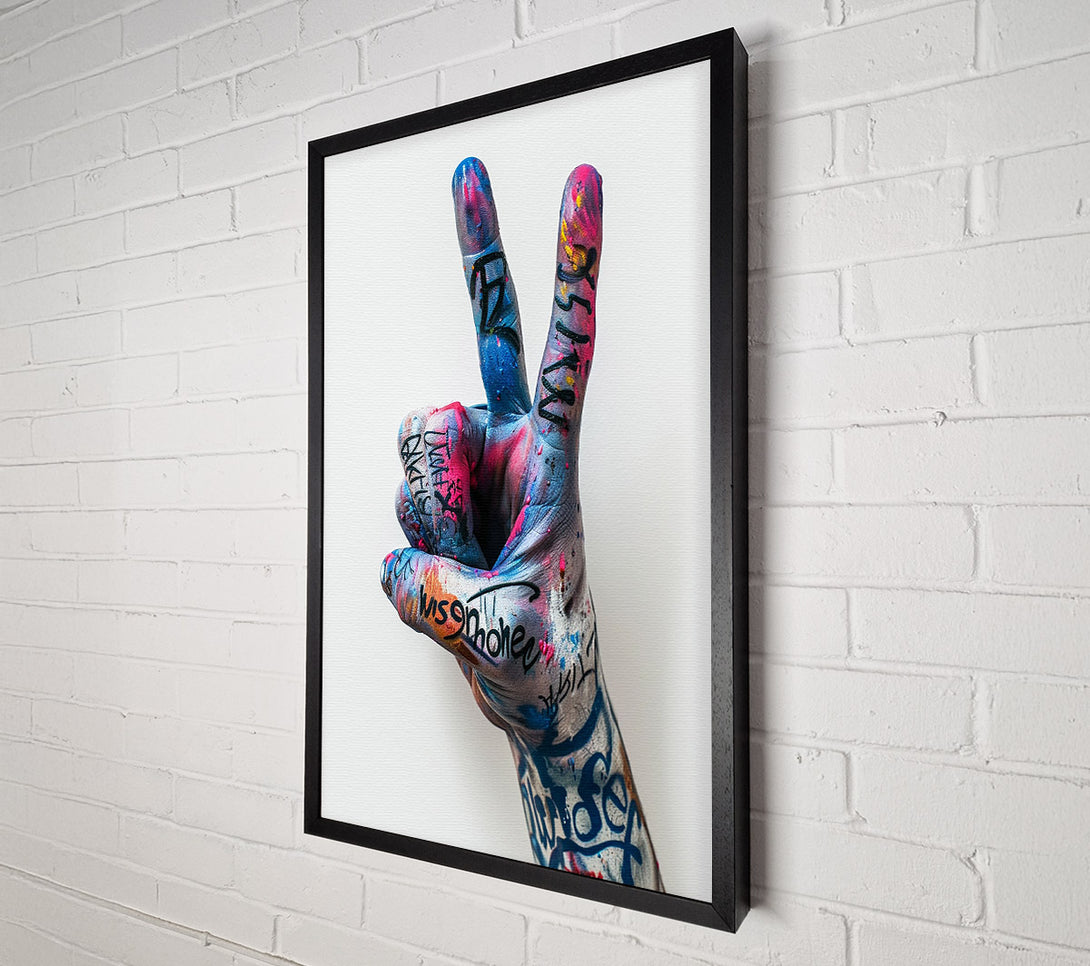  A Canvas Print of Graffiti Peace Canvas Print