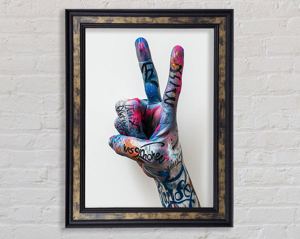Graffiti Peace Framed Print