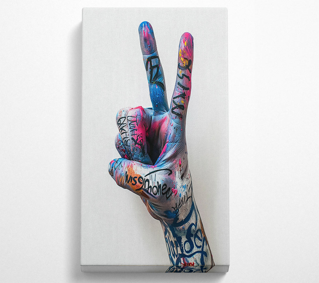  A Canvas Print of Graffiti Peace Canvas Print