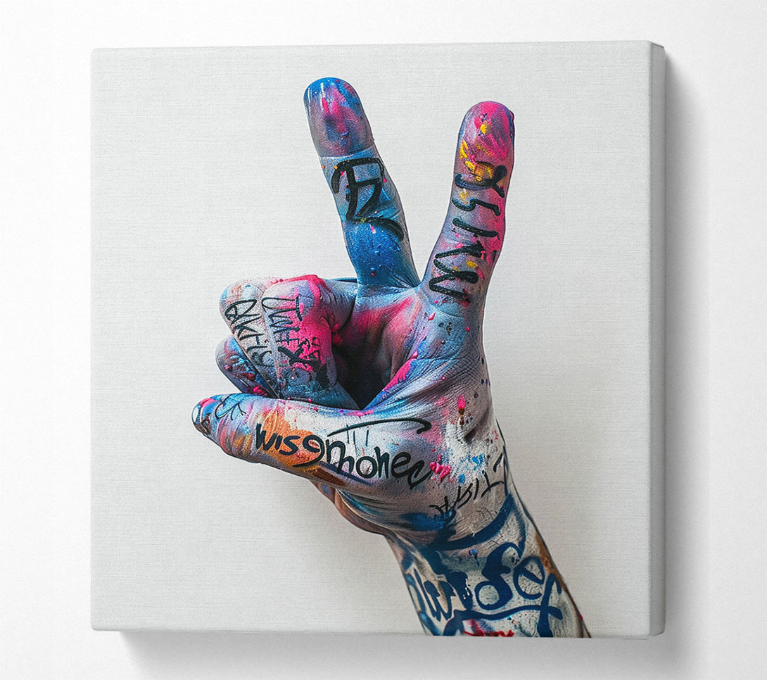  A Canvas Print of Graffiti Peace Canvas Print