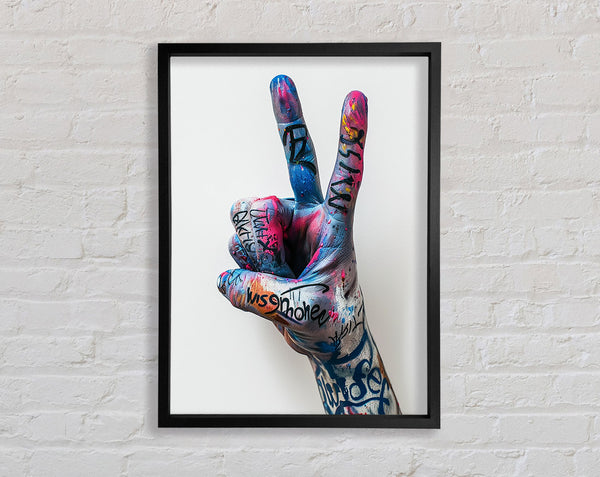 Graffiti Peace Framed Print