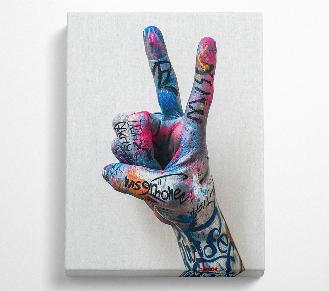  A Canvas Print of Graffiti Peace Canvas Print