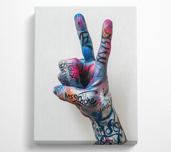  A Canvas Print of Graffiti Peace Canvas Print