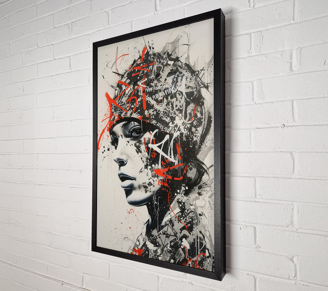  A Canvas Print of Graffiti Portrait Canvas Print