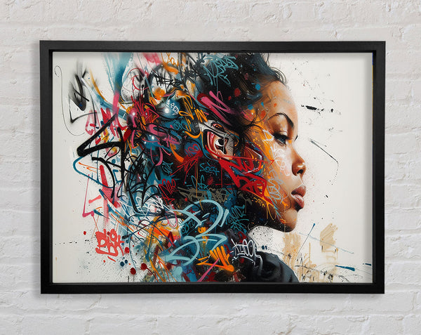 Graffiti Side Profile Framed Print