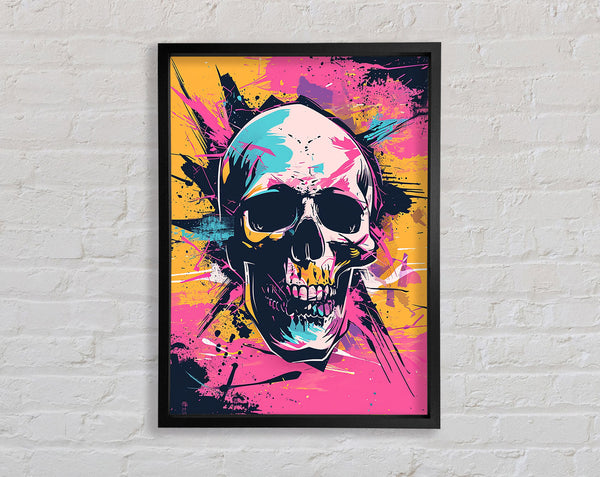 Graffiti Skull Framed Print