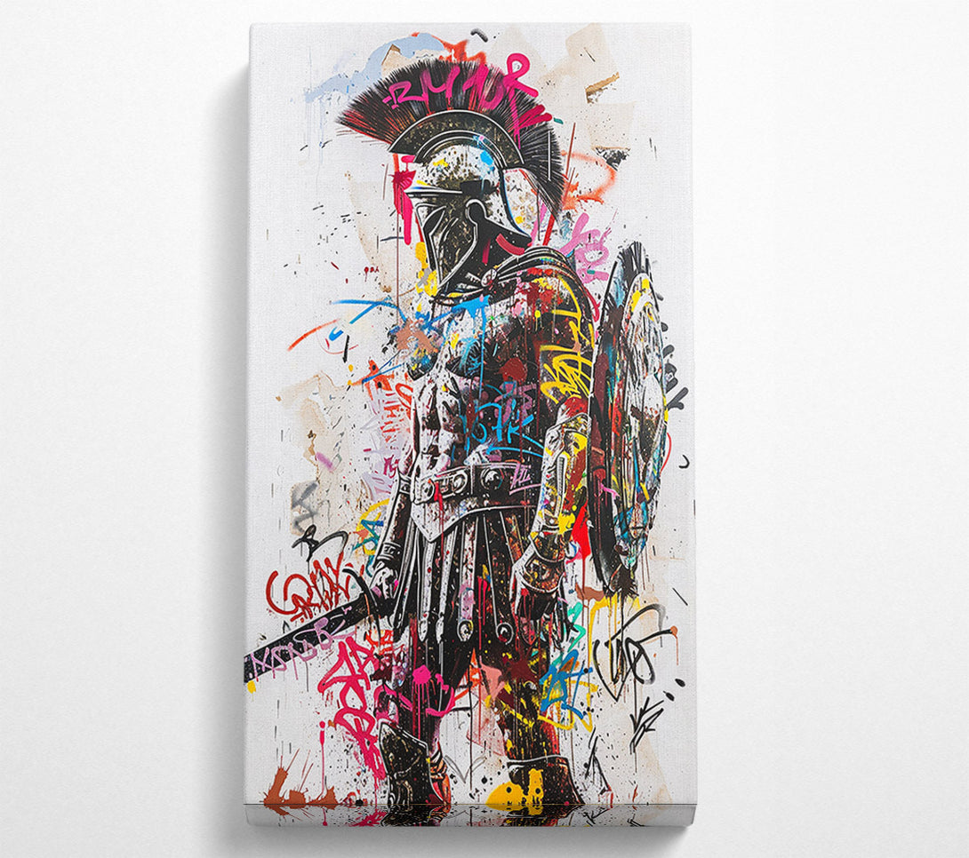  A Canvas Print of Graffiti Spartan Canvas Art