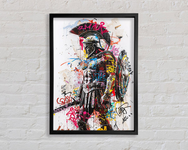 Graffiti Spartan Framed Print