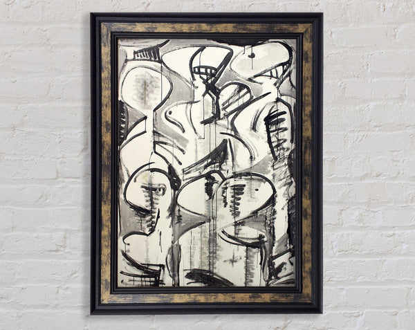 Graffiti Washed Abstract Framed Print