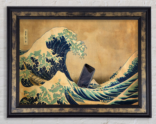 Great Wave Phone Framed Print