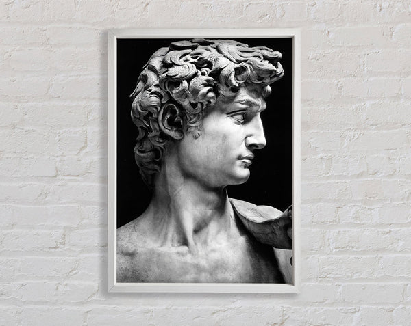 Greek Statue White And White Framed Print