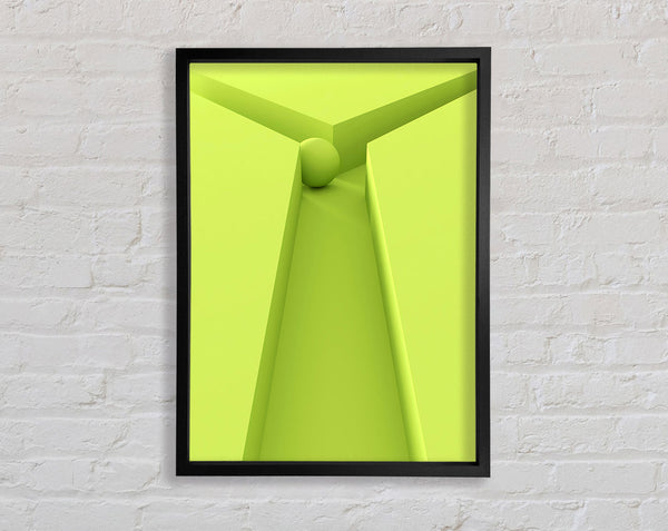 Green Ball Maze Framed Print