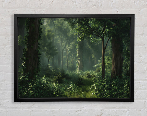 Green Dense Forest Framed Print