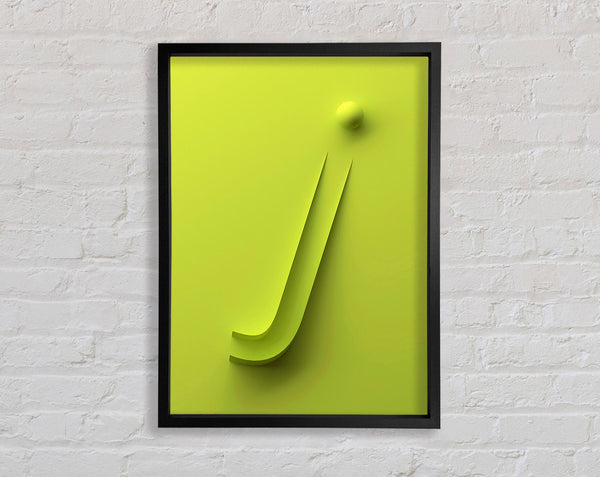 Green J Framed Print