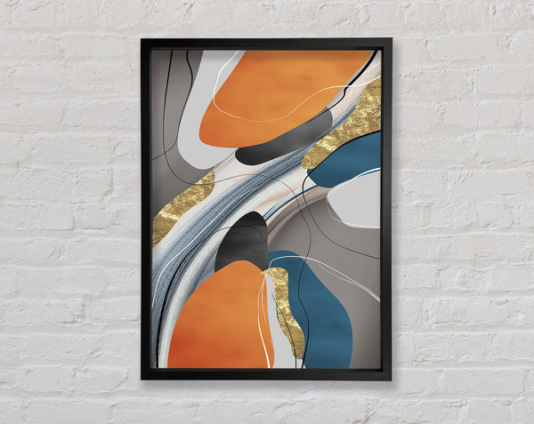 Grey Abstract Framed Print