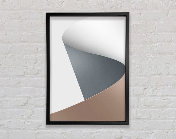 Grey And Brown Line Framed Print