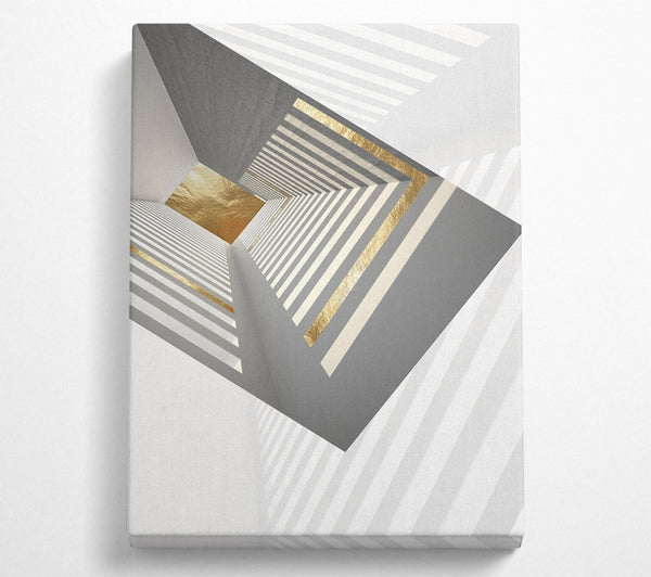  A Canvas Print of Grey And Gold Vertical View Canvas Wall Art