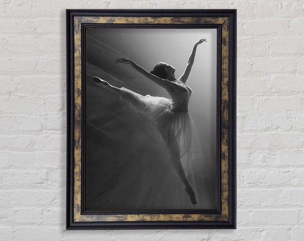 Grey Ballerina Framed Print