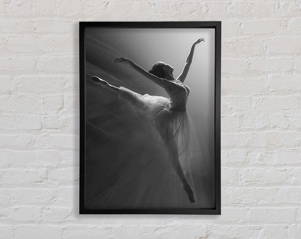 Grey Ballerina Framed Print