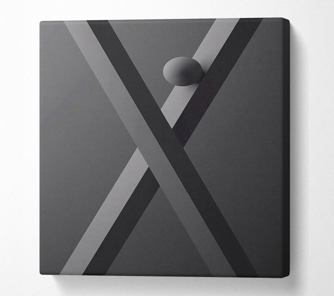  A Canvas Print of Grey X Canvas Art