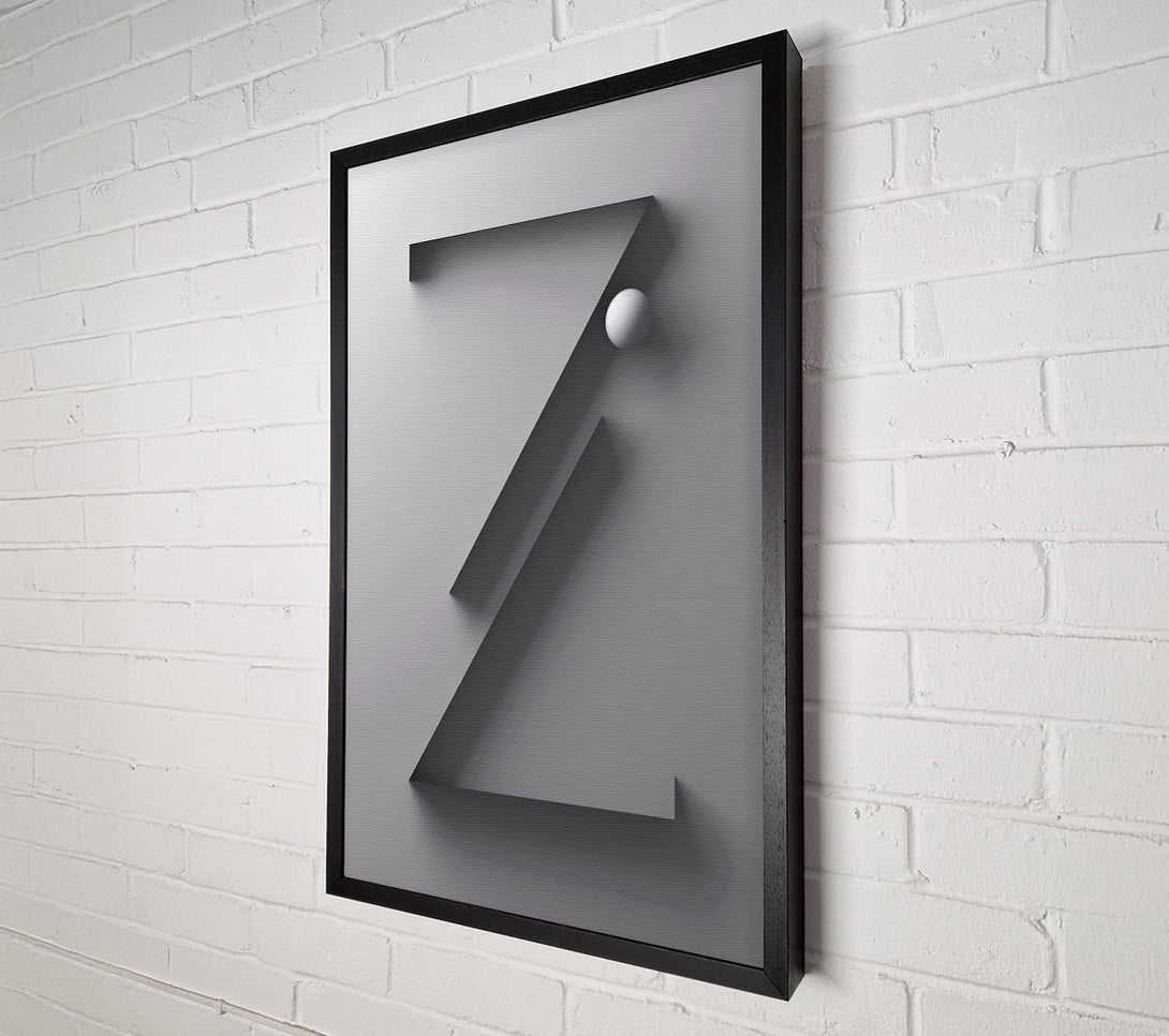  A Canvas Print of Grey Z Canvas Print
