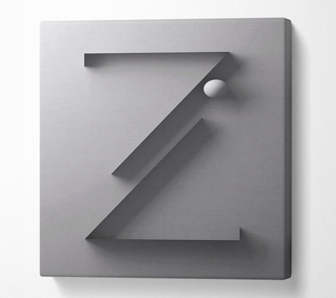  A Canvas Print of Grey Z Canvas Print