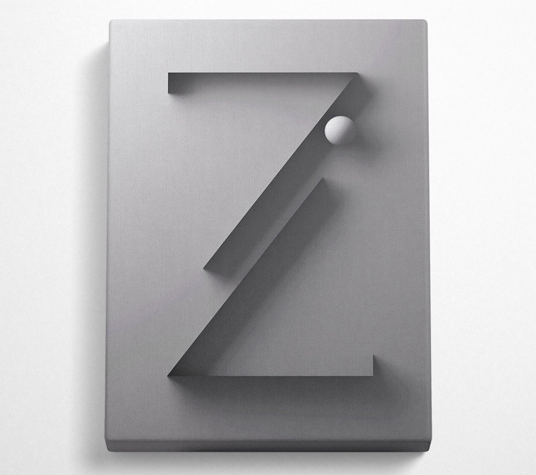  A Canvas Print of Grey Z Canvas Print