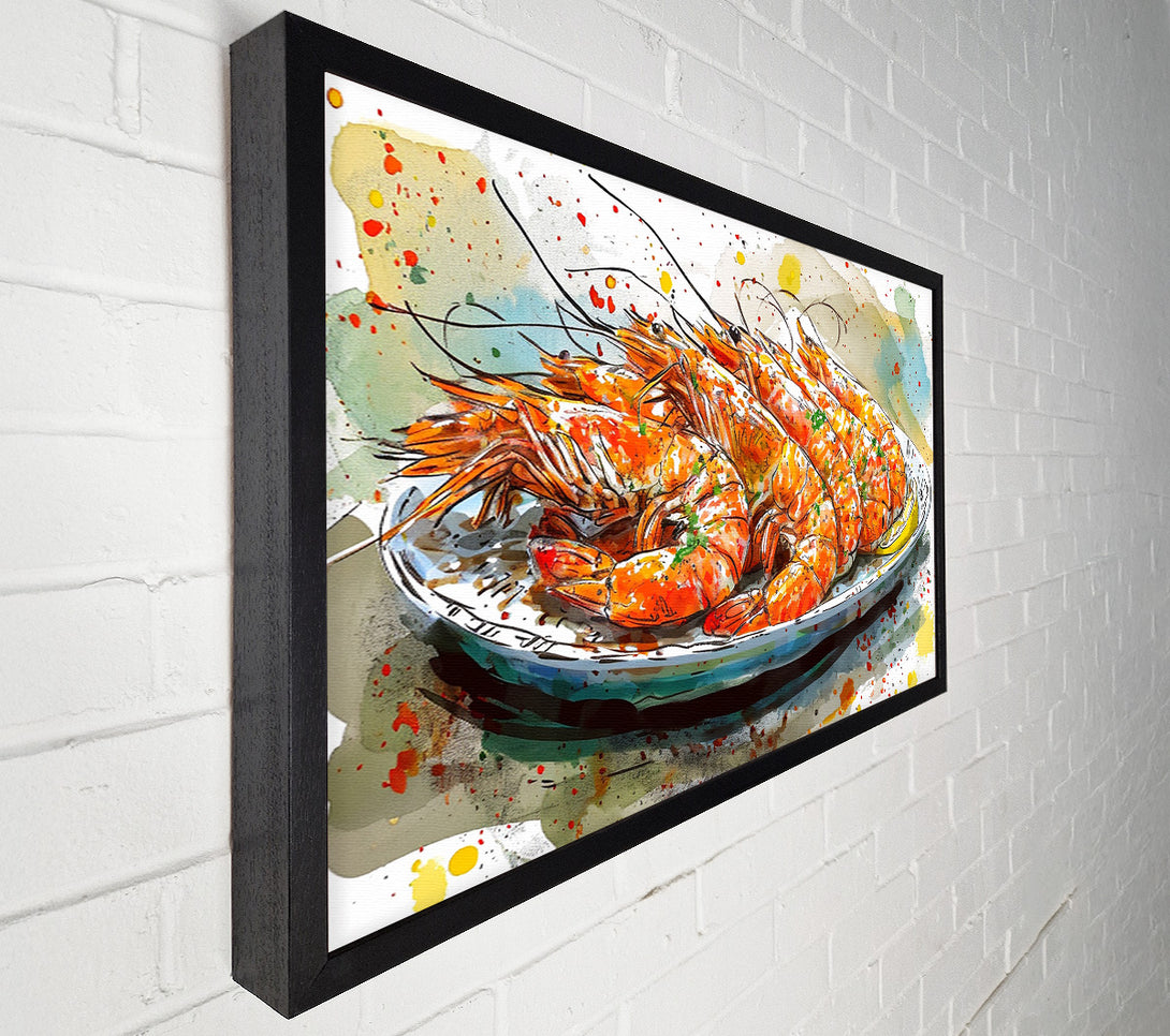  A Canvas Print of Grilled Shrimp Canvas Wall Art