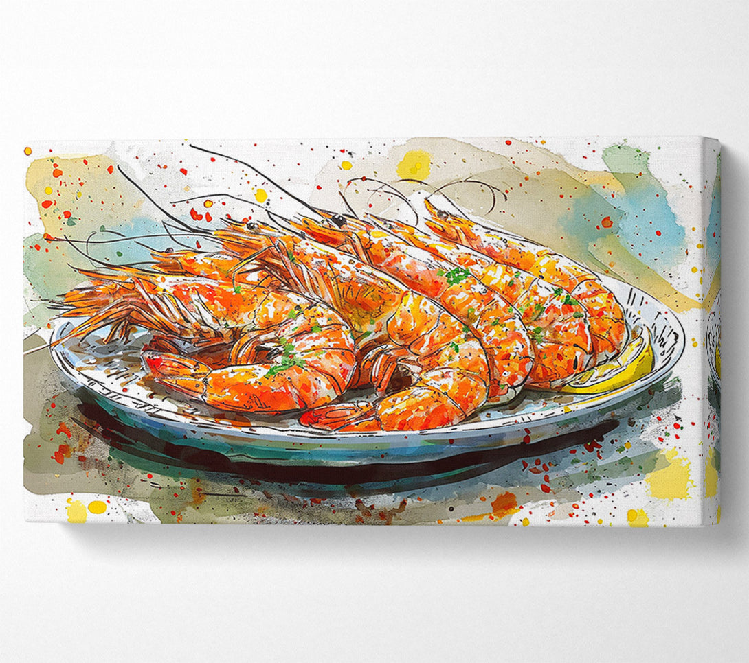  A Canvas Print of Grilled Shrimp Canvas Wall Art