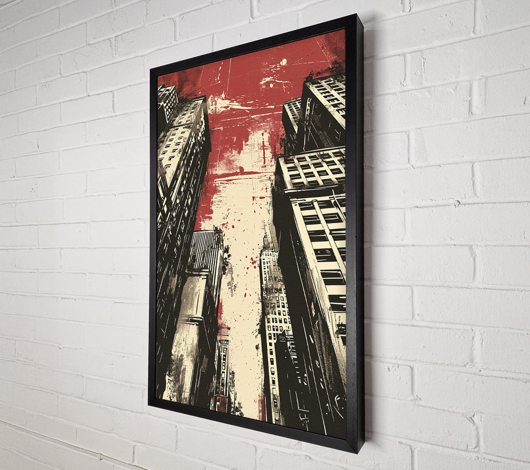  A Canvas Print of Grunge City Canvas Print