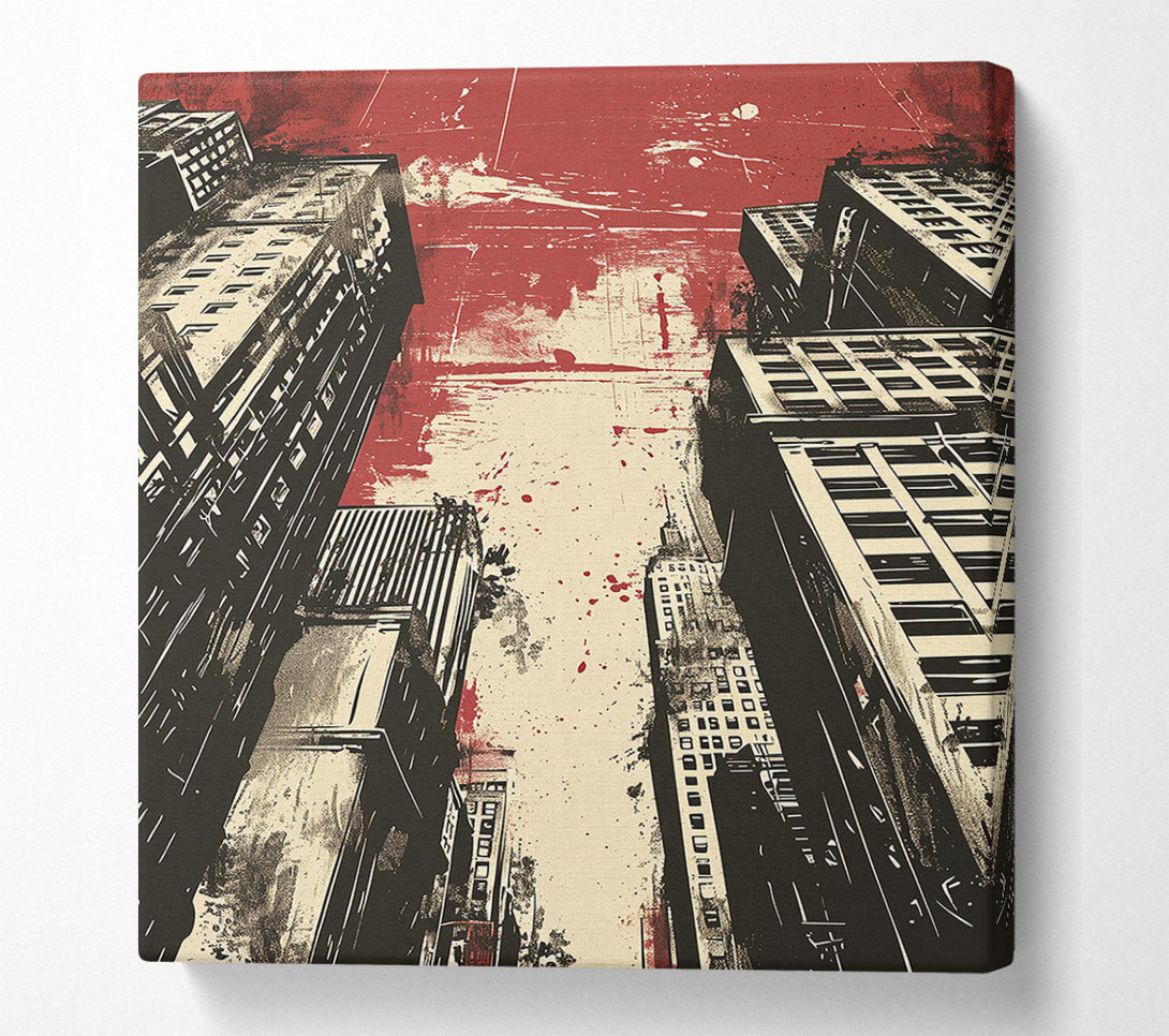  A Canvas Print of Grunge City Canvas Print