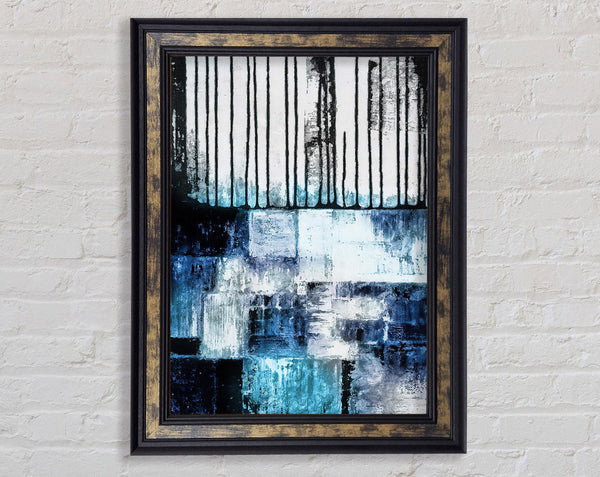 Grunge Squares Framed Print