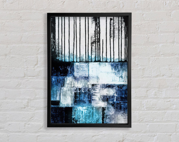 Grunge Squares Framed Print