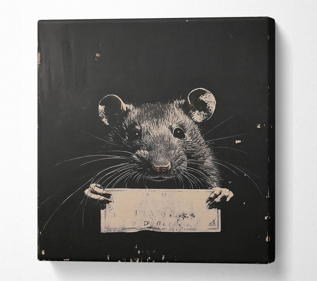  A Canvas Print of Guilty Rat Canvas Print