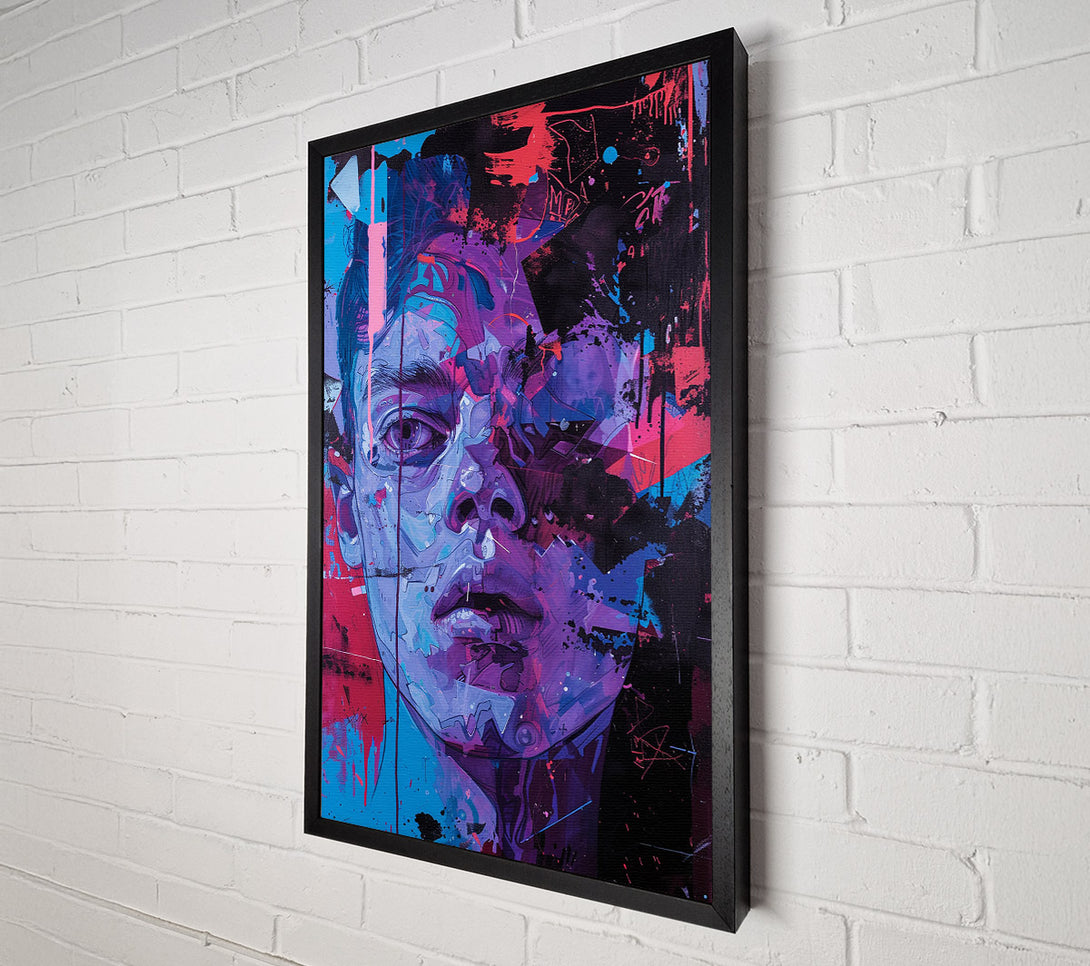  A Canvas Print of Half A Face Graffiti Canvas Wall Art