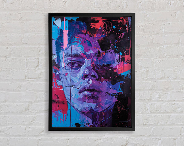 Half A Face Graffiti Framed Print