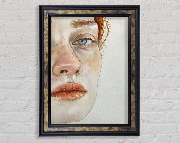 Half Red Head Framed Print