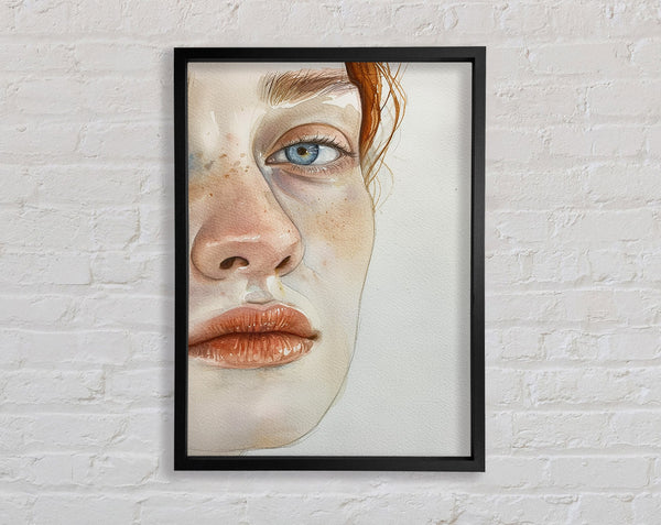 Half Red Head Framed Print