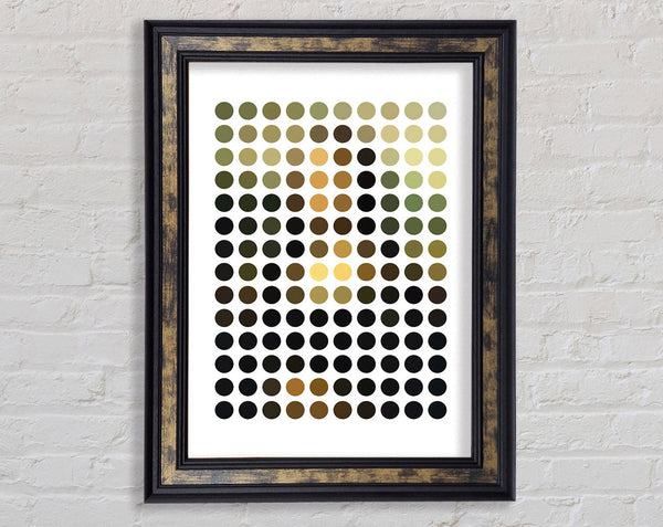 Half Tone Mona Lisa Framed Print