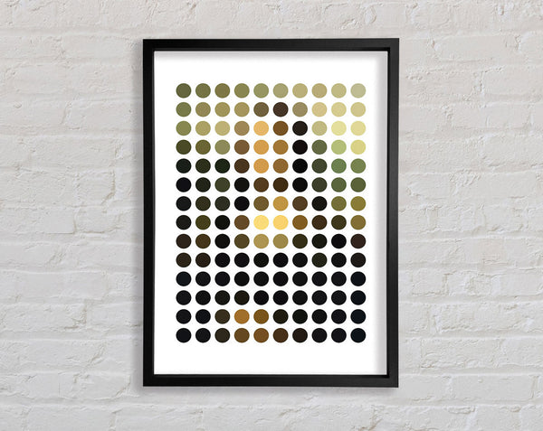 Half Tone Mona Lisa Framed Print