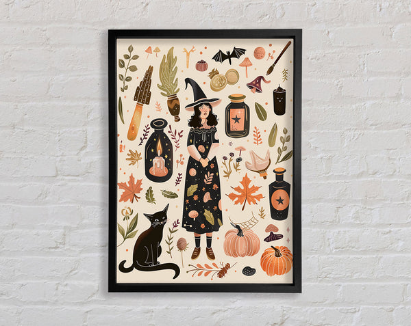 Halloween Witch Framed Print