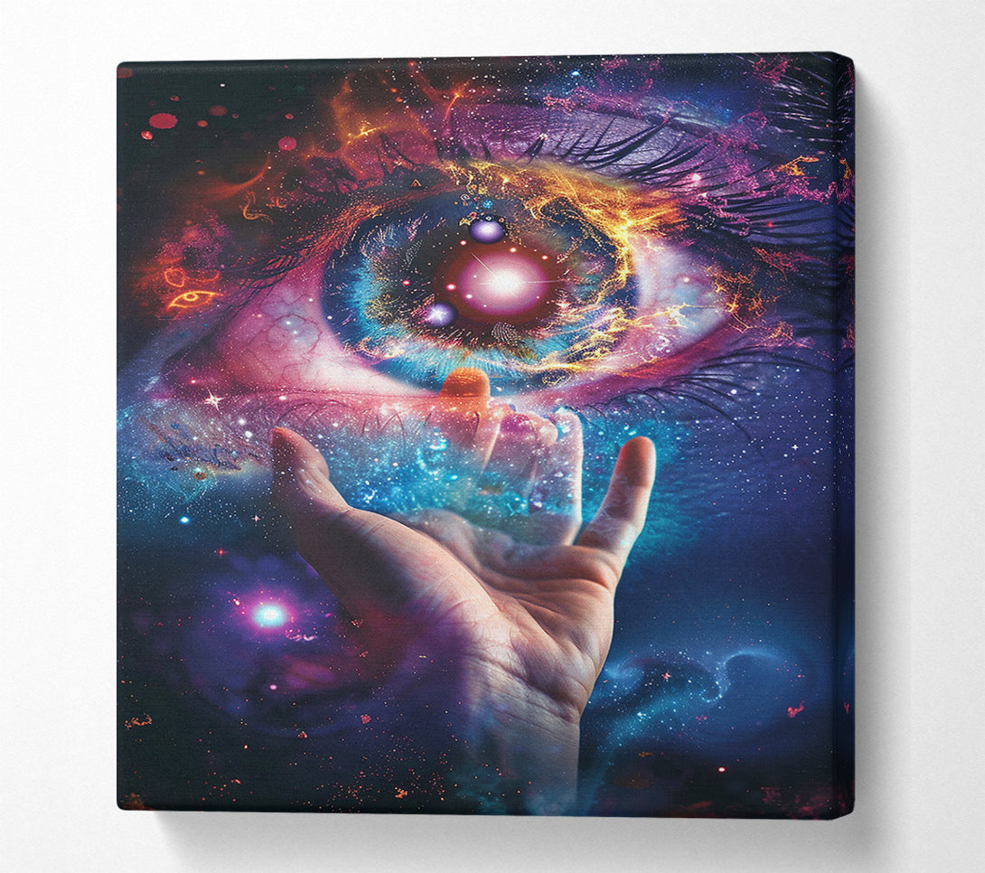  A Canvas Print of Hand And Eye Cosmos Canvas Print