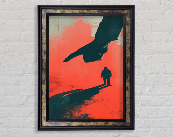 Hand Pointing Framed Print