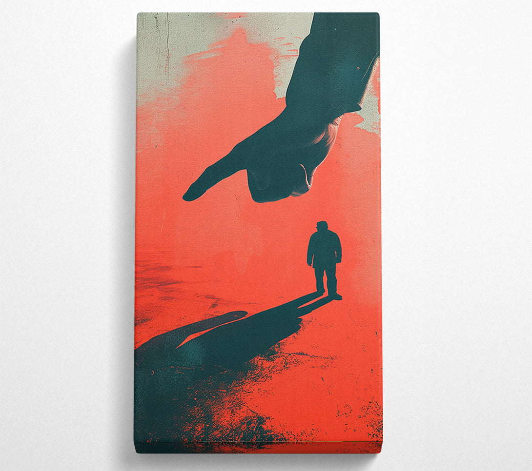  A Canvas Print of Hand Pointing Canvas Art