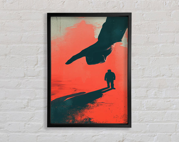 Hand Pointing Framed Print