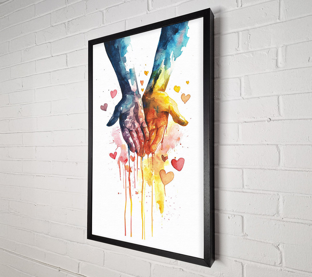  A Canvas Print of Hands To Hearts Canvas Wall Art