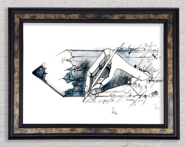 Handwritten In Ink Framed Print