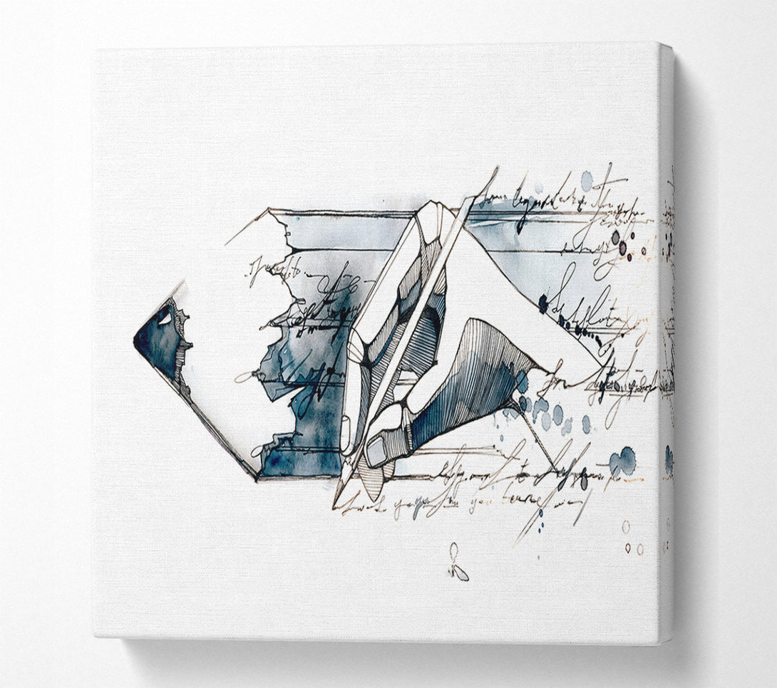  A Canvas Print of Handwritten In Ink Canvas Print