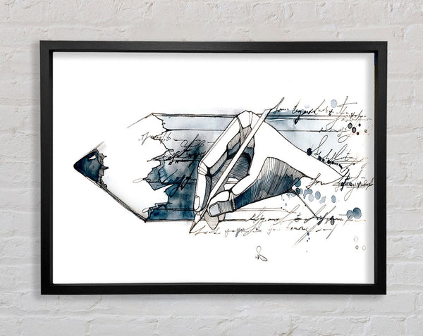 Handwritten In Ink Framed Print