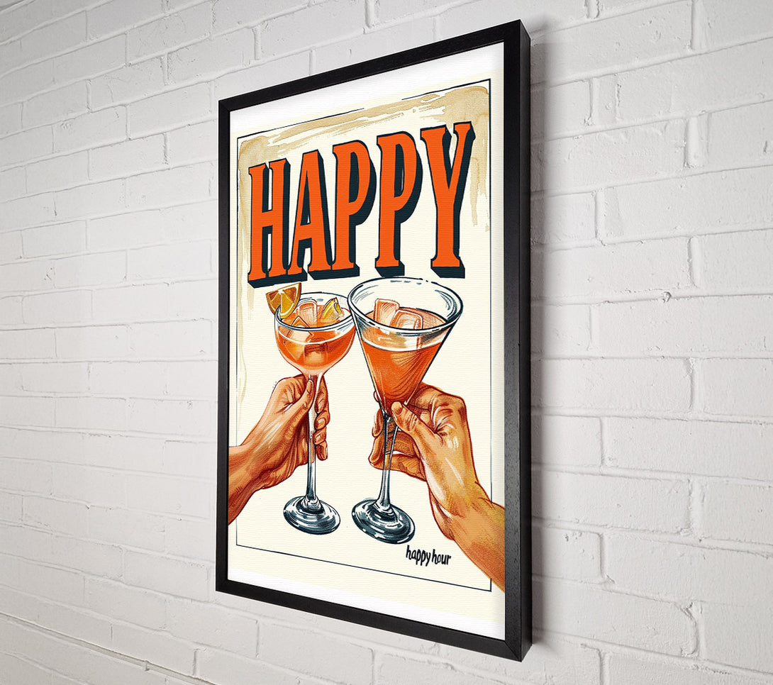  A Canvas Print of Happy Cocktails Canvas Wall Art